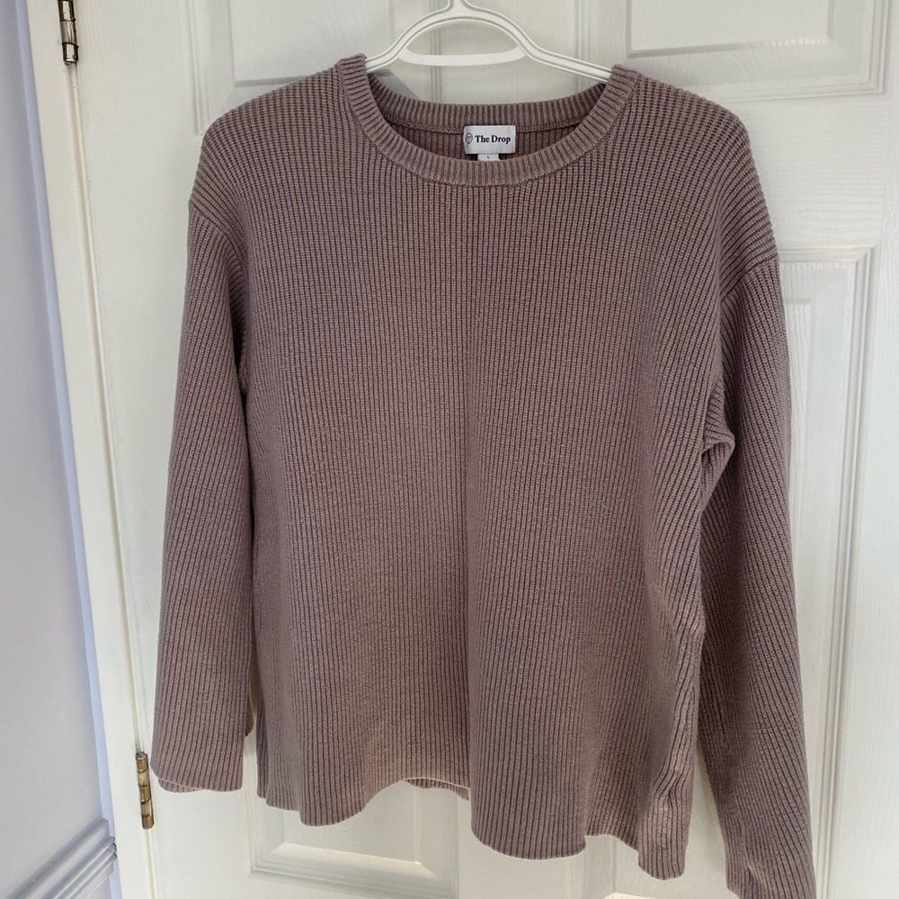 The Drop Ribbed Knit Sweater - Mauve